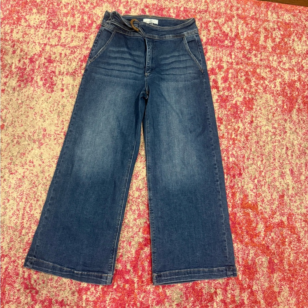 Risen Women's Blue Wide-Leg Jeans